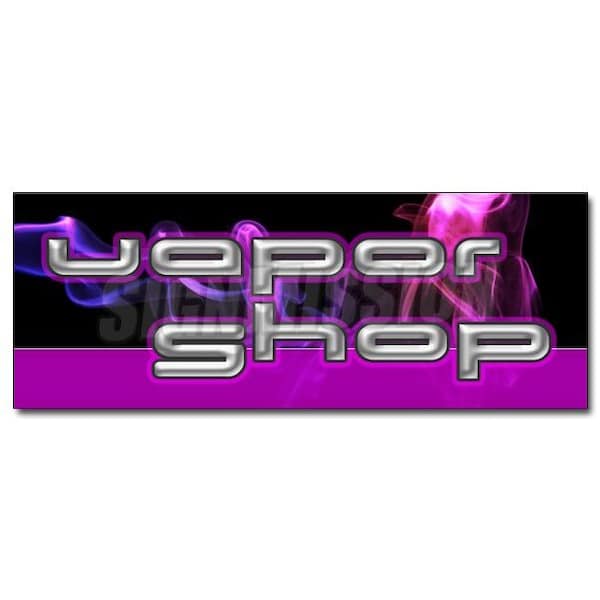 Signmission VAPOR SHOP DECAL sticker pipes e-liquid flavor concentrates nicotine, D-12 Vapor Shop D-12 Vapor Shop - main
